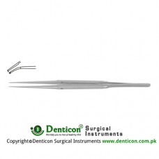 Diam-n-Dust™ Micro Dissecting Forcep Curved - 1 x 2 Teeth Stainless Steel, 15 cm - 6" Tip Size 6.0 x 0.4 mm 
